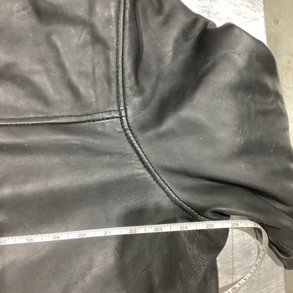 Chaps Ralph Lauren Black Leather Zip Jacket – Men’s - Picture 3 of 6